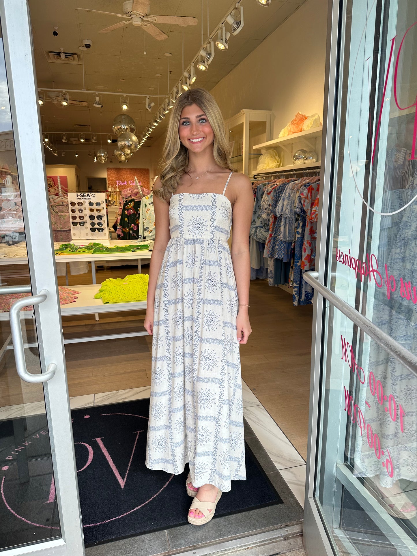 Mediterranean Glow Maxi Dress
