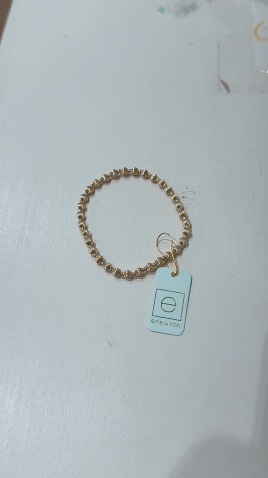 Enewton Dignity Grateful Pattern 4MM Bead Bracelet-Gold