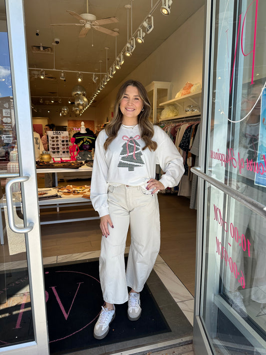 Patchwork Christmas Tree Sweatshirt