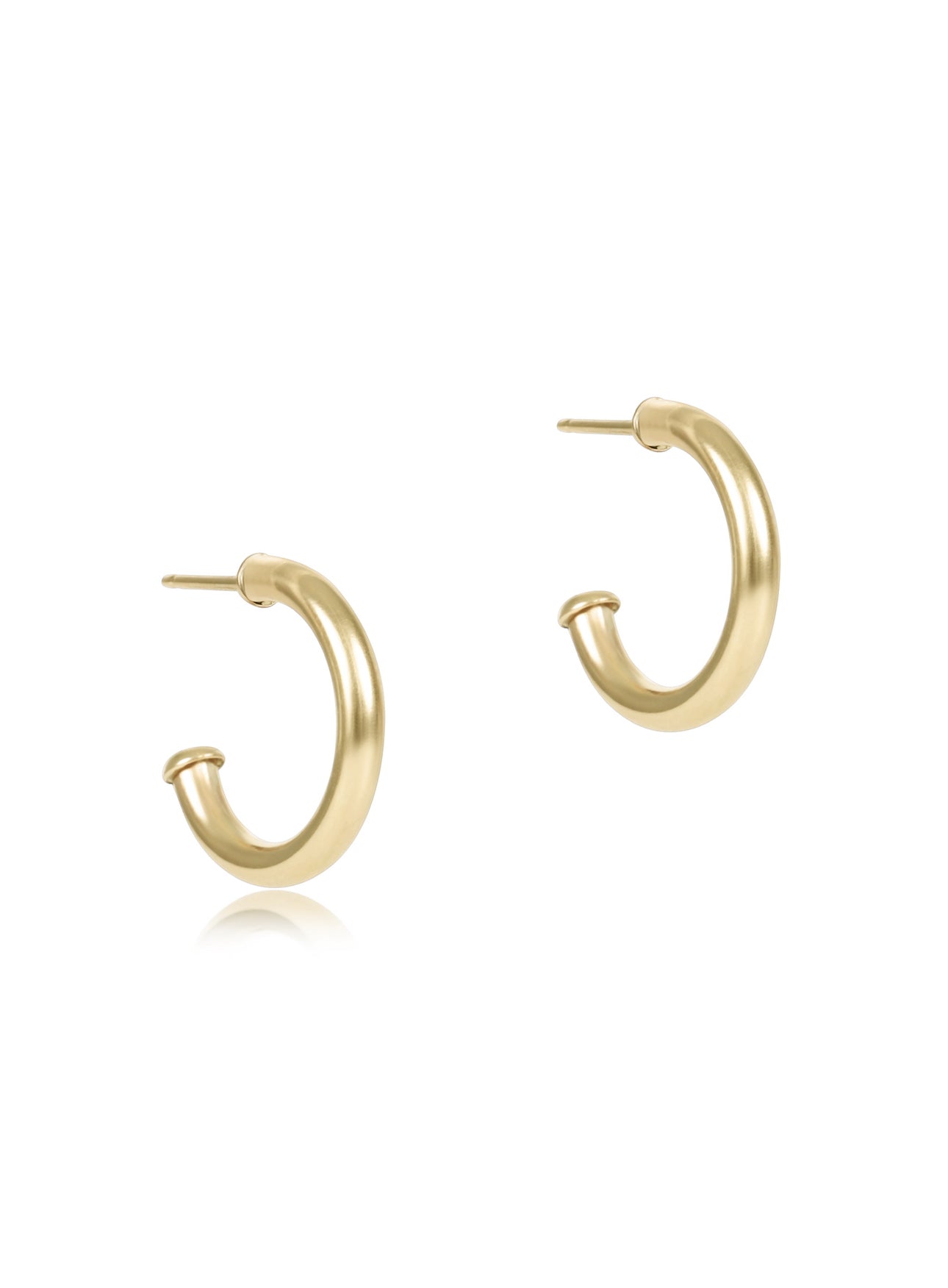 Enewton Round gold .5 post hoop earring 2mm smooth