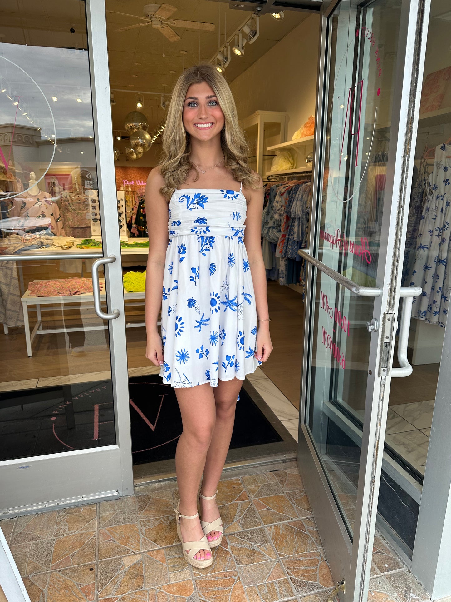 Island Azure Short Dress