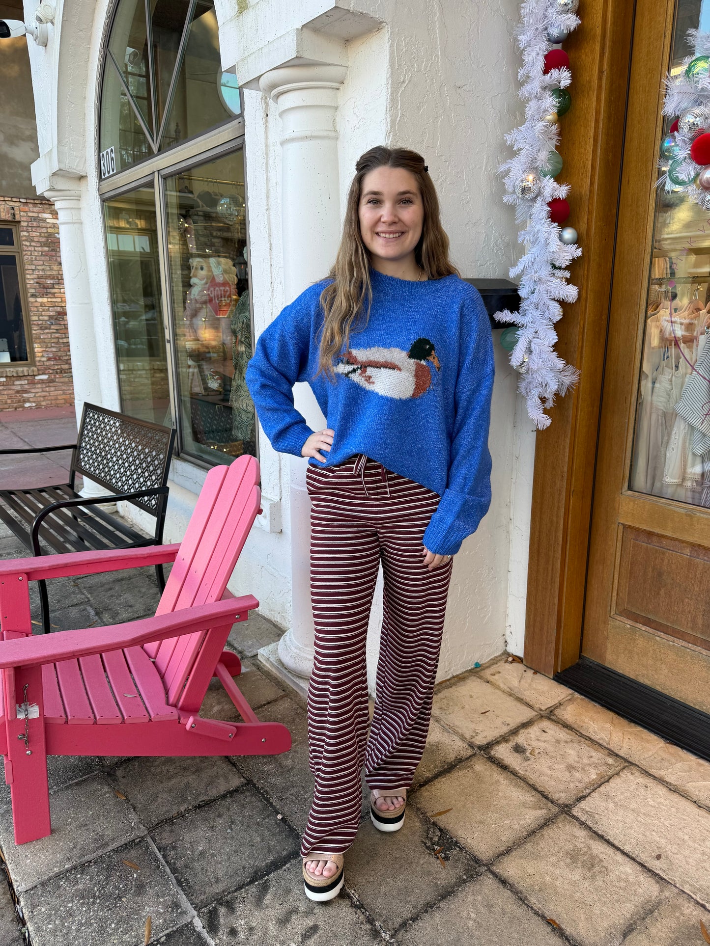 Riva pants in burgundy