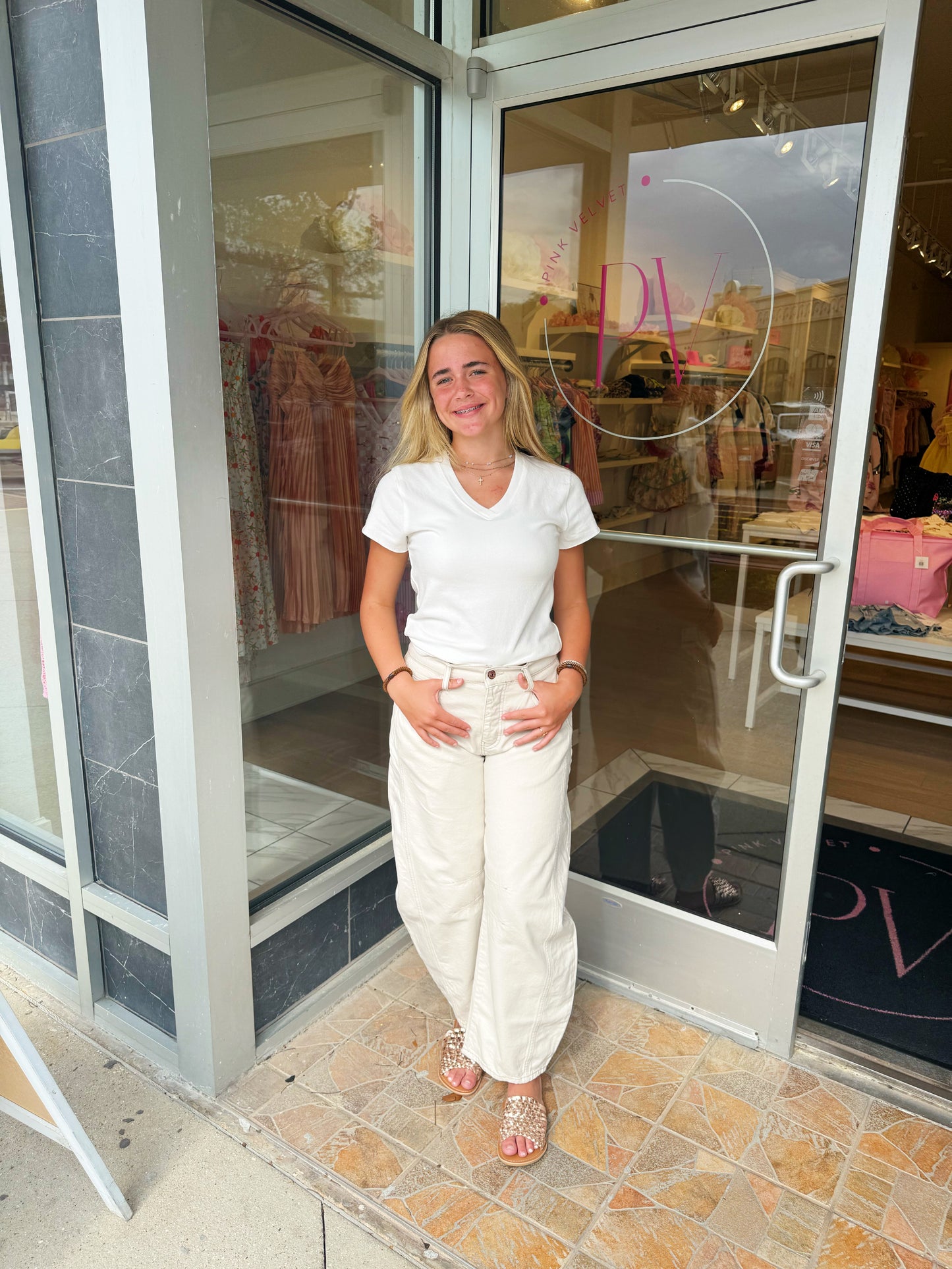 Free People the tee that got away in white