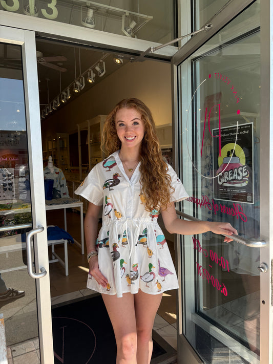 Queen Of Sparkles White Cotton Duck Romper