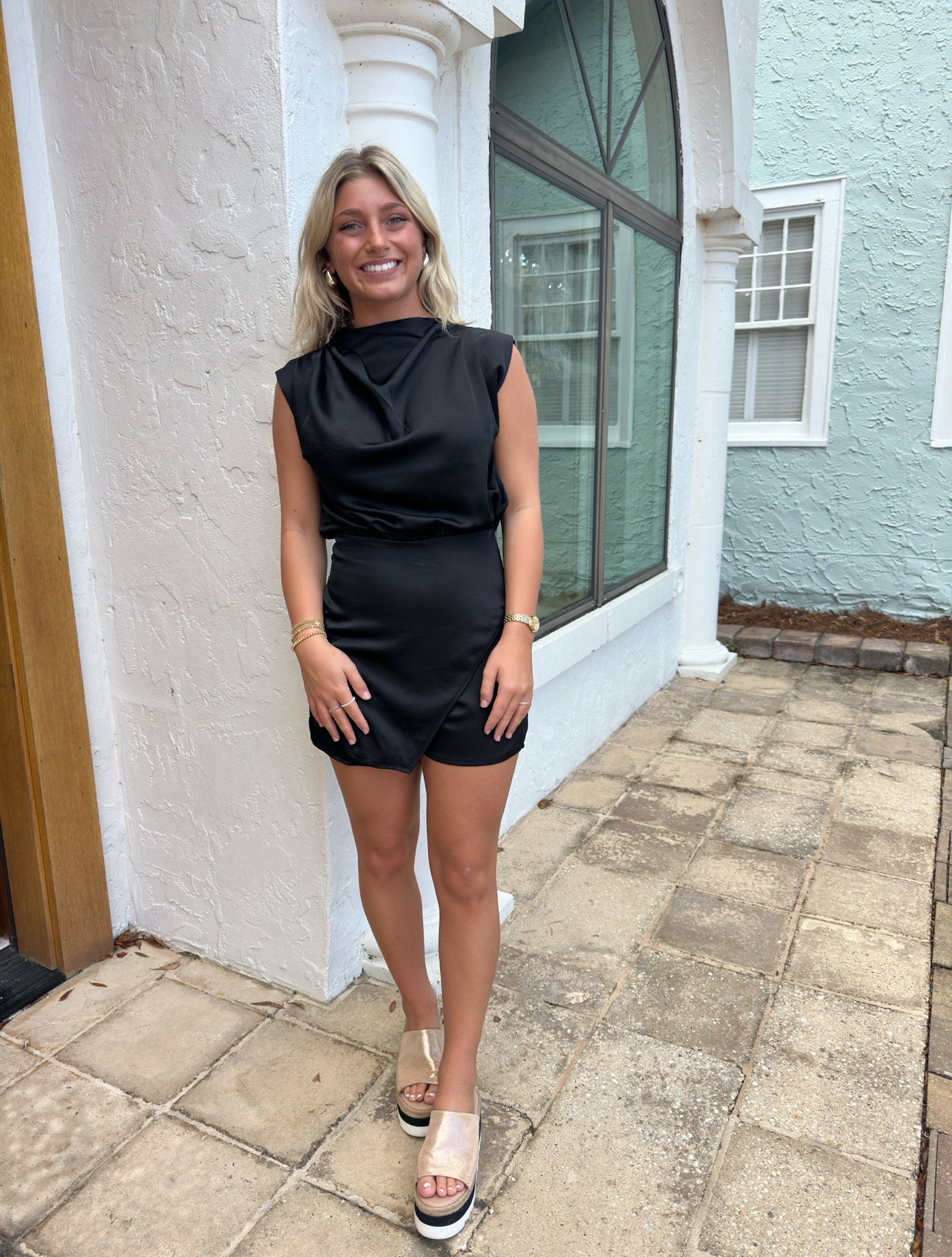 Black Rachel Romper