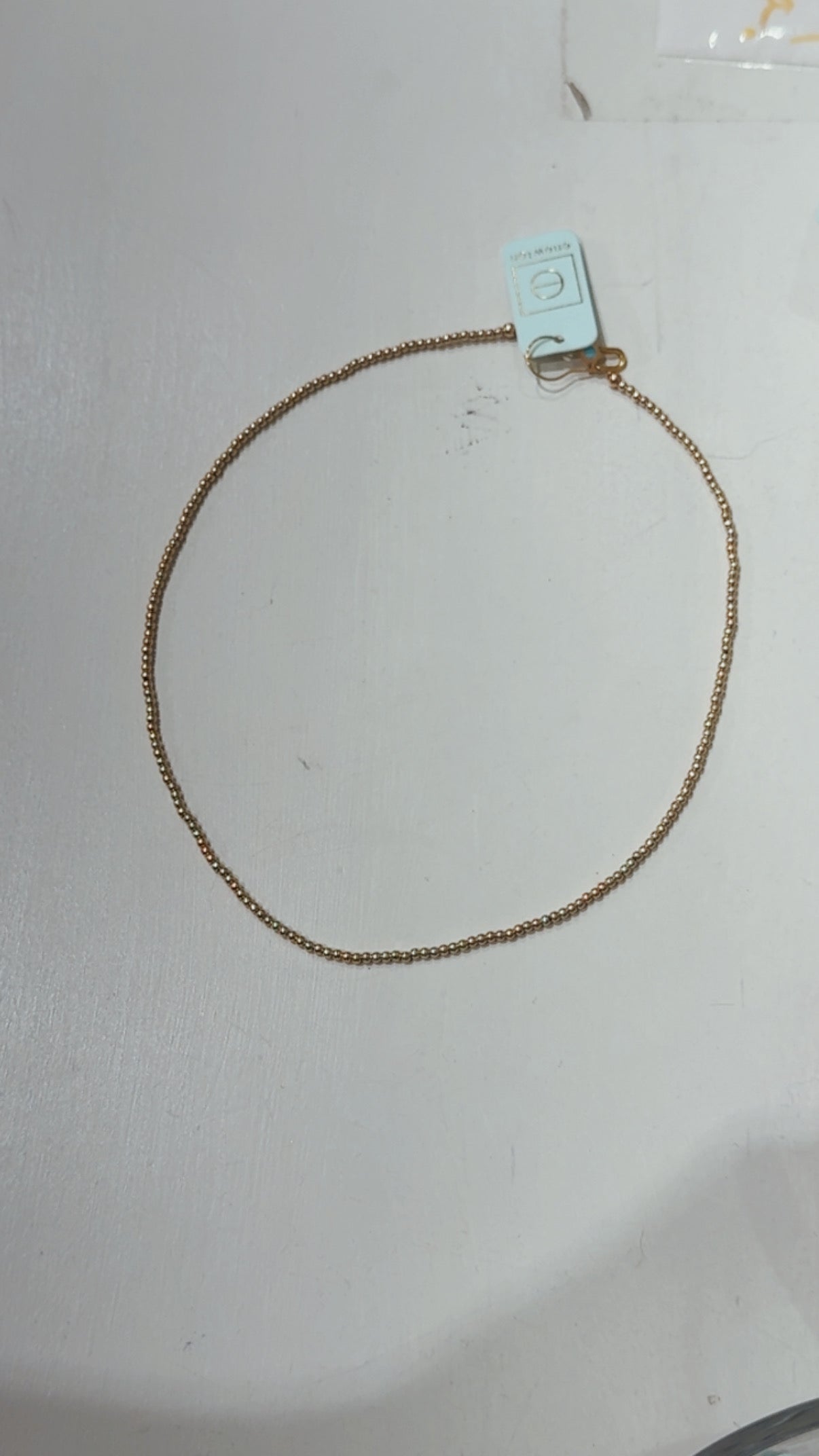 enewton 15"choker classic gold 2mm bead necklace