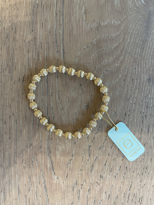 Enewton Dignity Grateful Pattern 6mm Bead Bracelet - Gold