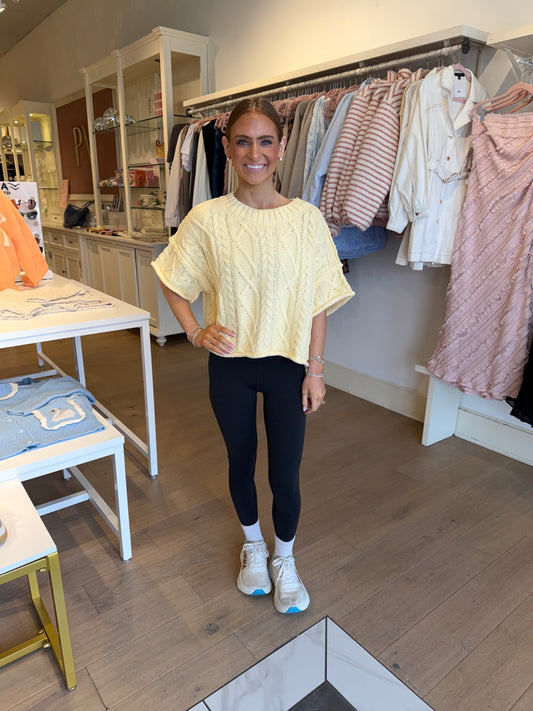 The Lilah Sweater Top in Butter Yellow