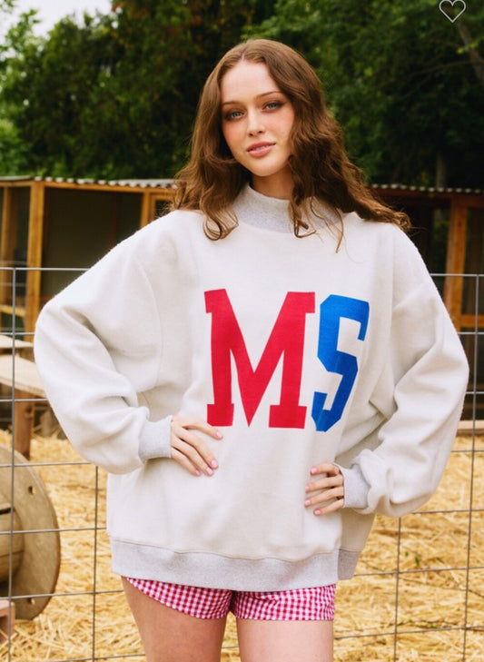 The Reversible Sweatshirt gray with red writing