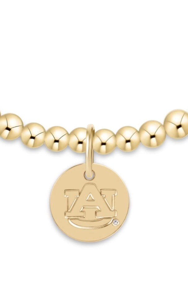 Enewton eCOLLEGIATE Classic Gold 3mm Bracelet- Auburn Disc