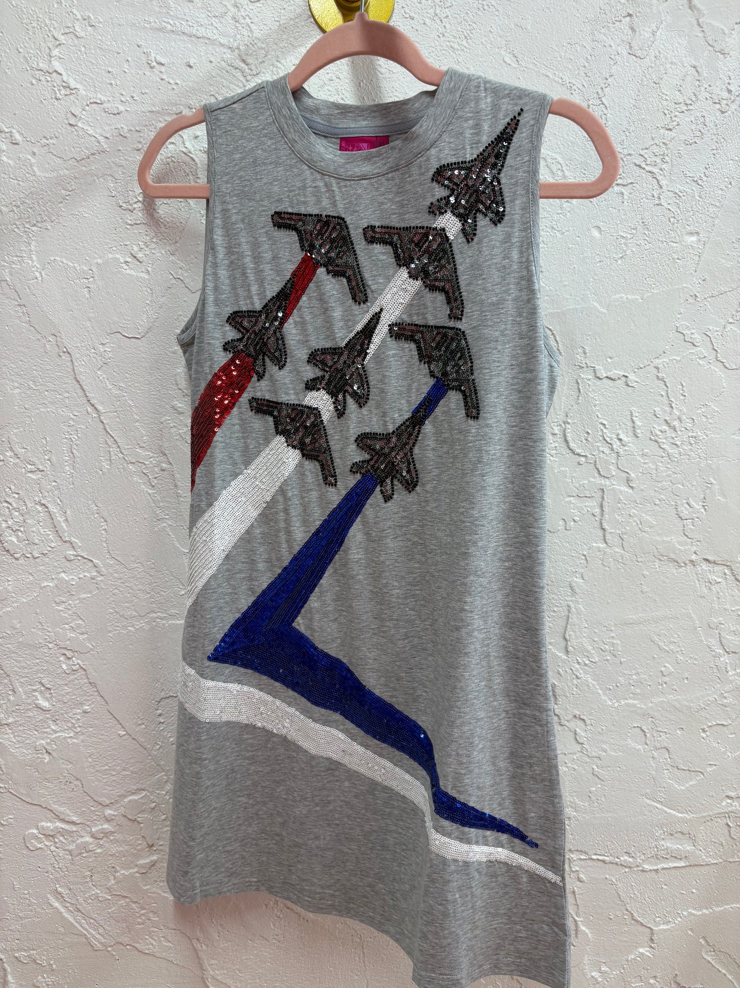 Queen Of Sparkles Grey Blue Angels Tank Dress