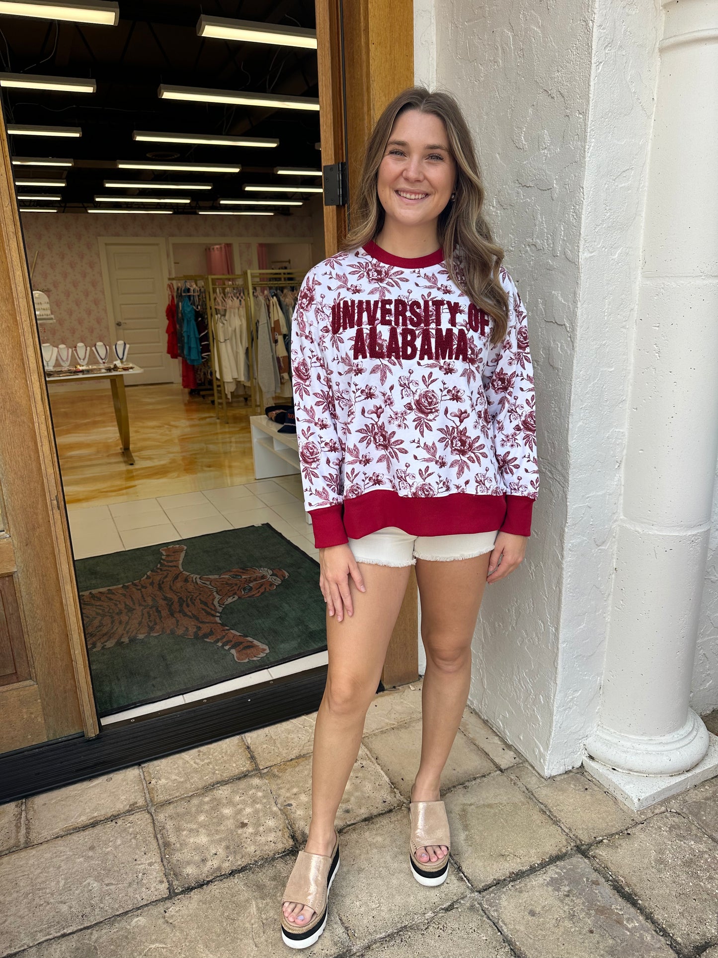 Brianna Cannon Alabama Floral Toile Sweatshirt