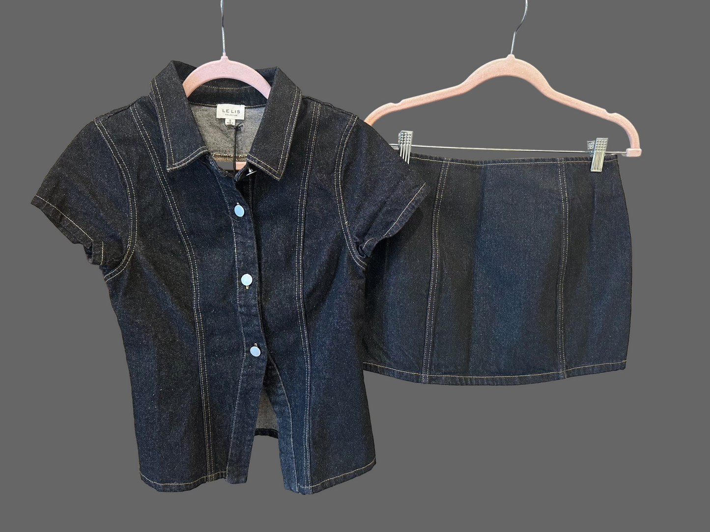 Quinn Top in black denim
