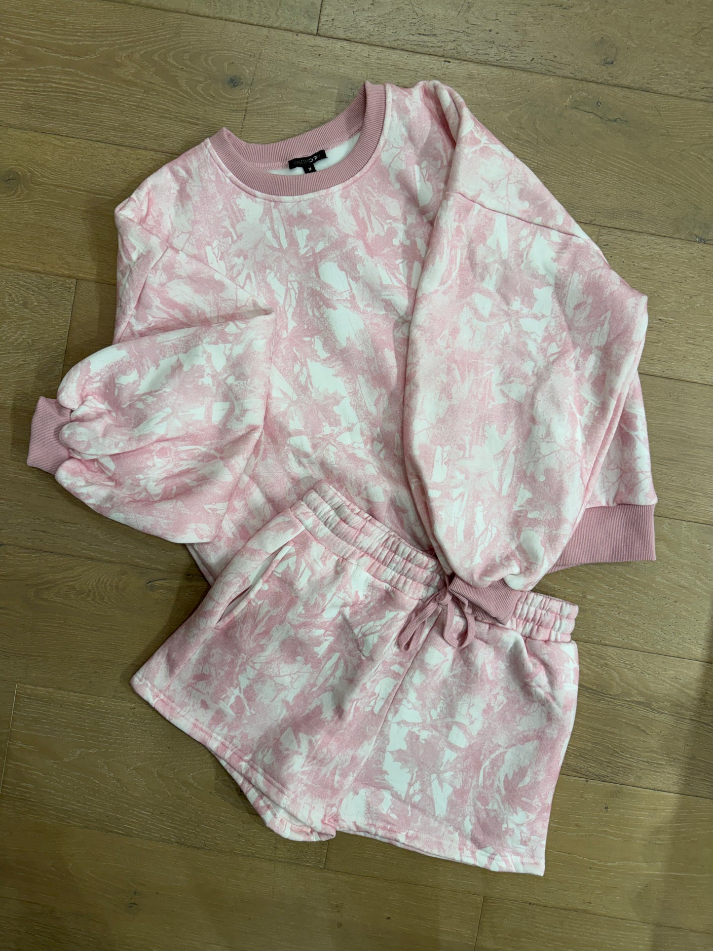 Woodland Camo Crewneck Set in Pink