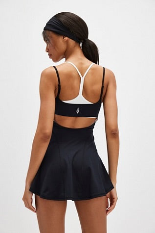 Free People Baseline Tennis Dress in Black Combo