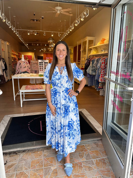 Sapphire Garden Maxi Dress