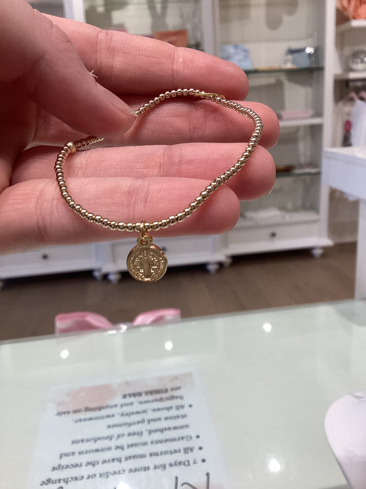 Enewton Classic Gold 2mm Bead Bracelet - Blessing Small Disc