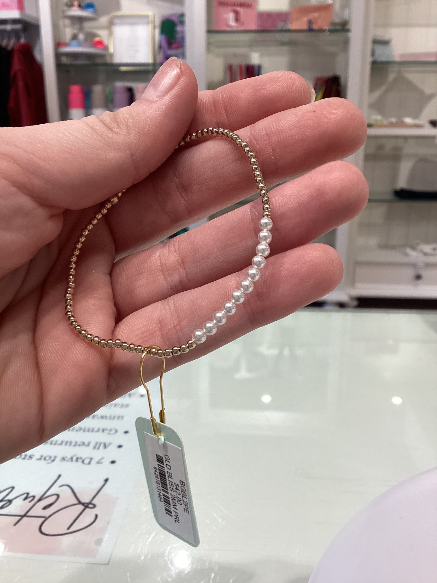 Enewton Gold Bliss 2mm Bead Bracelet - Pearl