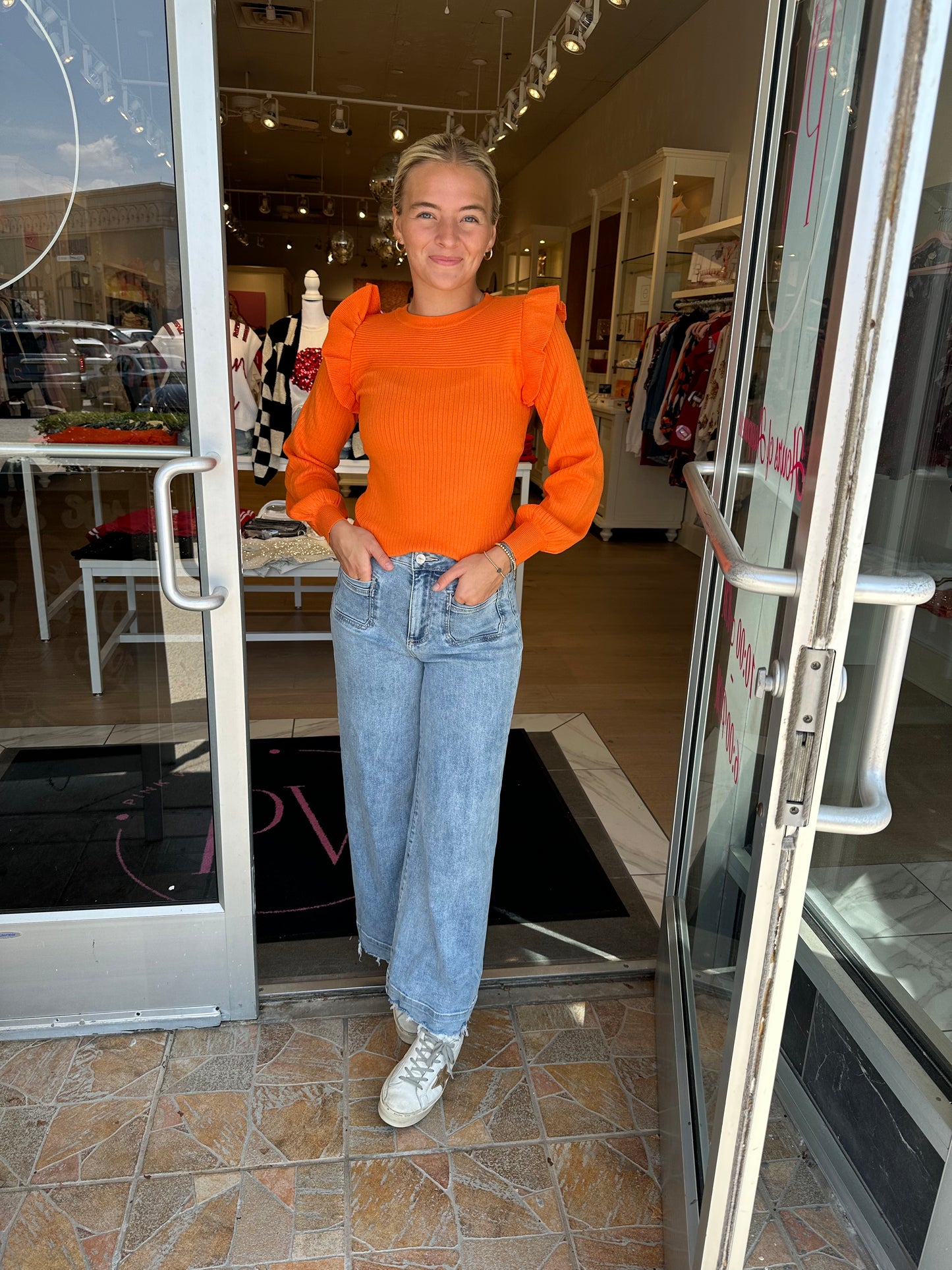 The Louis Sweater in Orange