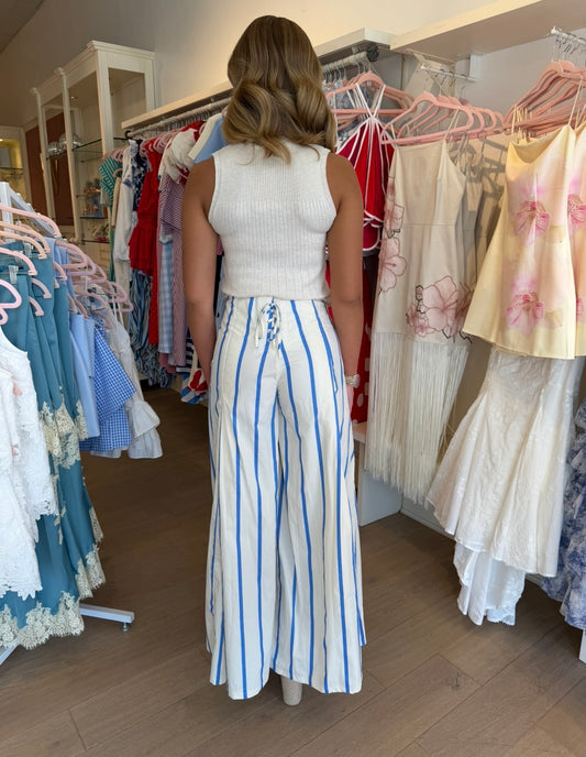 The Adair Pants in Royal stripe