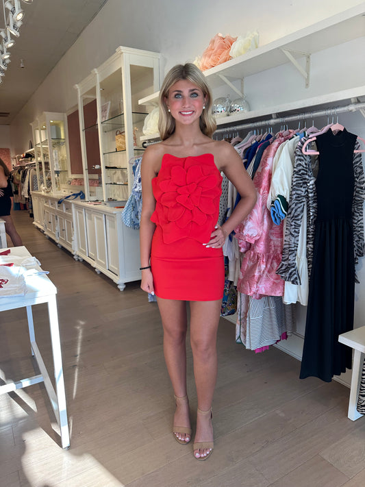 The Rosie Dress in red