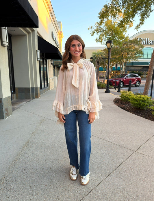 The Frannie Top in cream