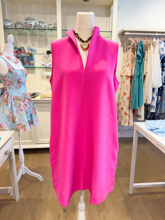 The Sloane Dress in hot pink