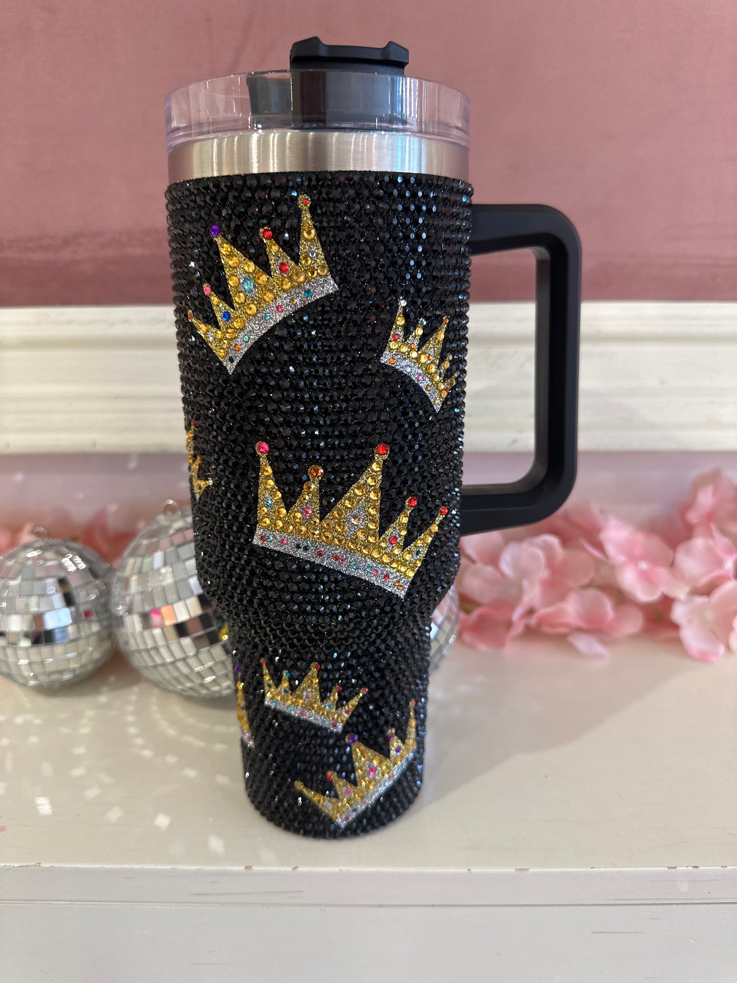 Crown and Rhinestone Queen tumbler