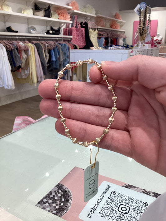 Enewton Dignity Sincerity Pattern 4MM Bead Bracelet-Gold