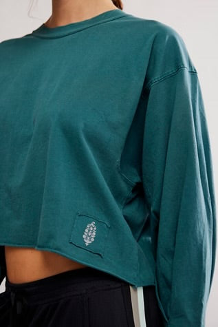 Free People Inspire Layer Long Sleeve in Evergreen