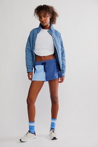 Free People Invigorate Short in Colorblock Blue Indigo