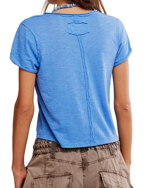 Free People Take 2 Tee - Cornflower Blue