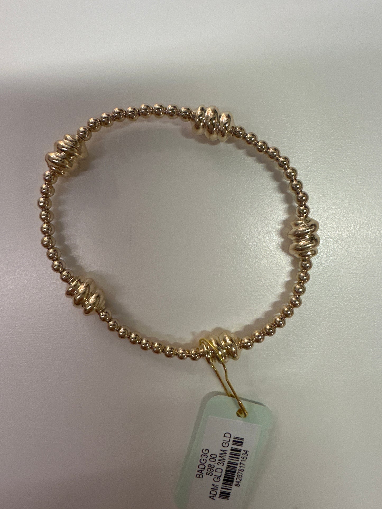 ADMIRE GOLD 3MM BEAD BRACELET - GOLD