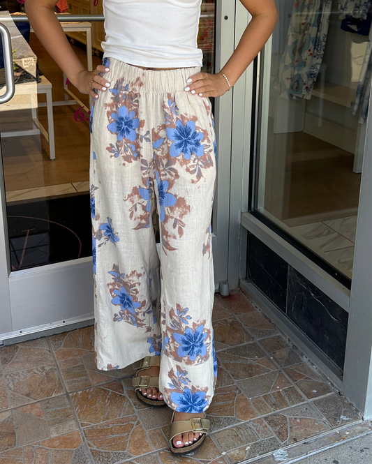 Free People Day’s End Printed Linen Pants