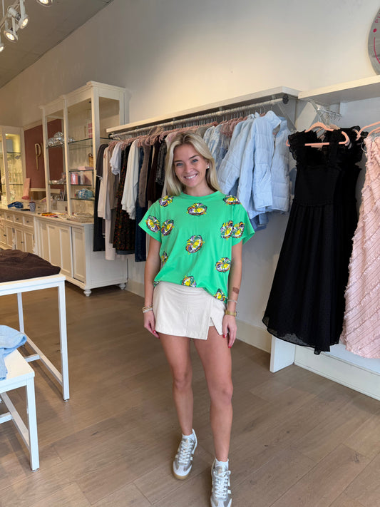 Queen of Sparkles  Green
Scattered King Cake Tee