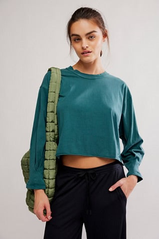 Free People Inspire Layer Long Sleeve in Evergreen