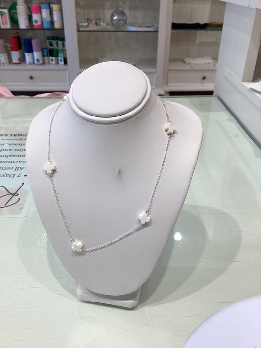 Enewton 15” Choker Simplicity Chain Sterling - Signature Cross Off-White