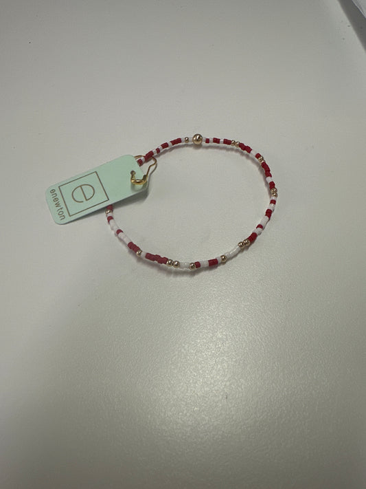 GAMEDAY HOPE UNWRITTEN BRACELET - crimson and white