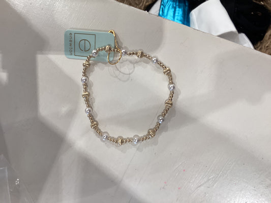 Enewton Dignity Sincerity Gold 4MM Bracelet - Pearl