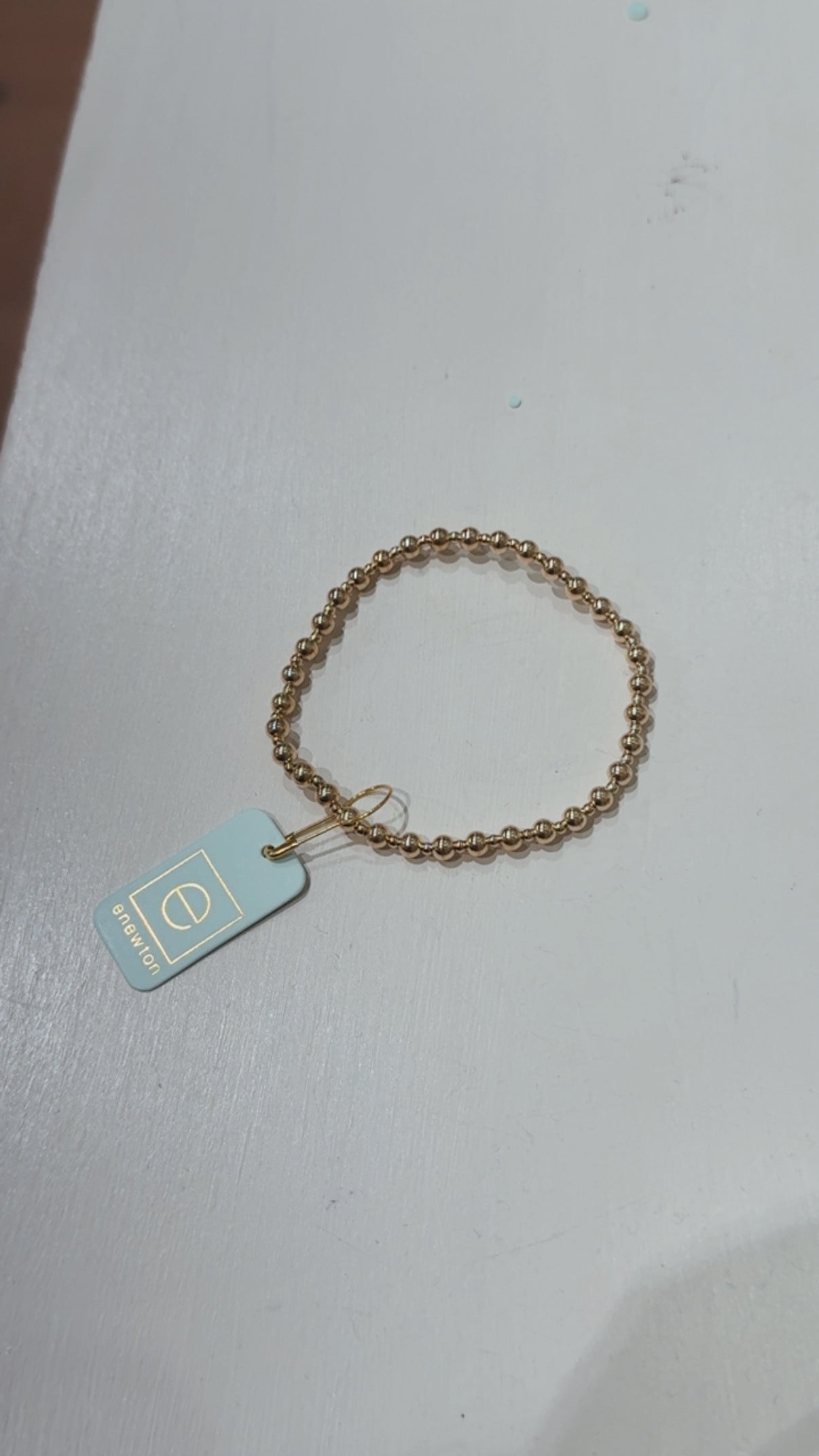 ENewton Classic gold 4mm Grateful Pattern Bracelet