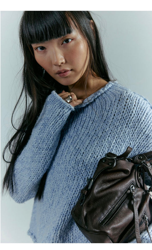 Free People Opal Sweater in Cashmere Blue