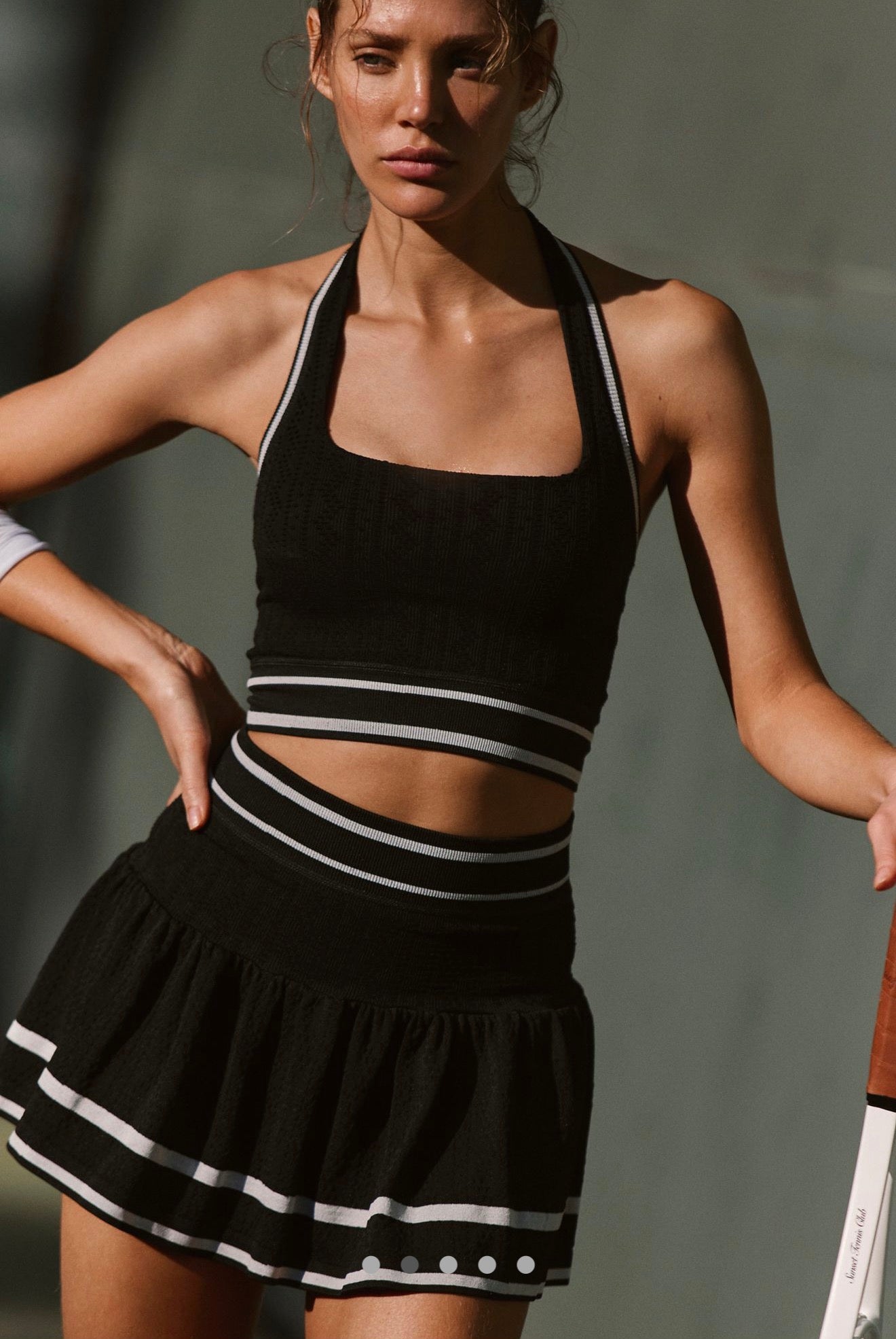 Free People ADVANTAGE SET / BLACK/ WHITE STRIPE