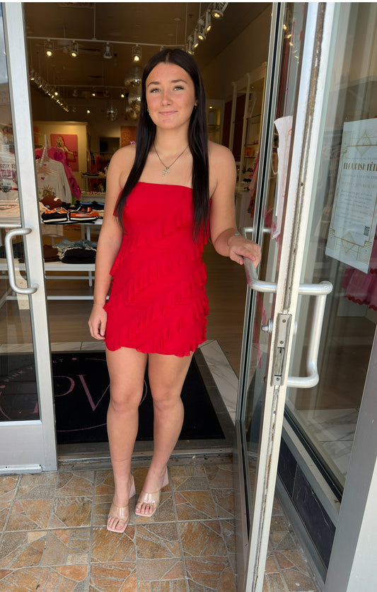 The Jolie Dress in red