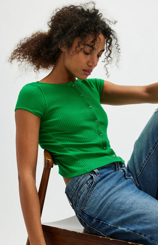 Free People Most Wanted Cardigan in Kelly Green