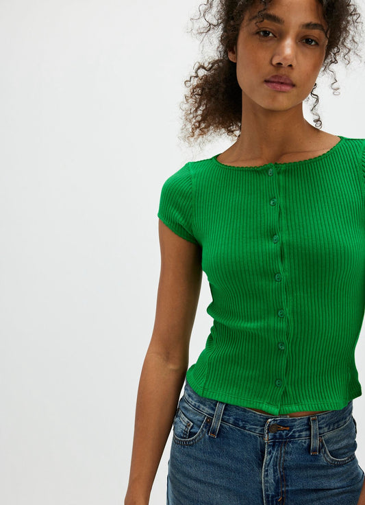 Free People Most Wanted Cardigan in Kelly Green