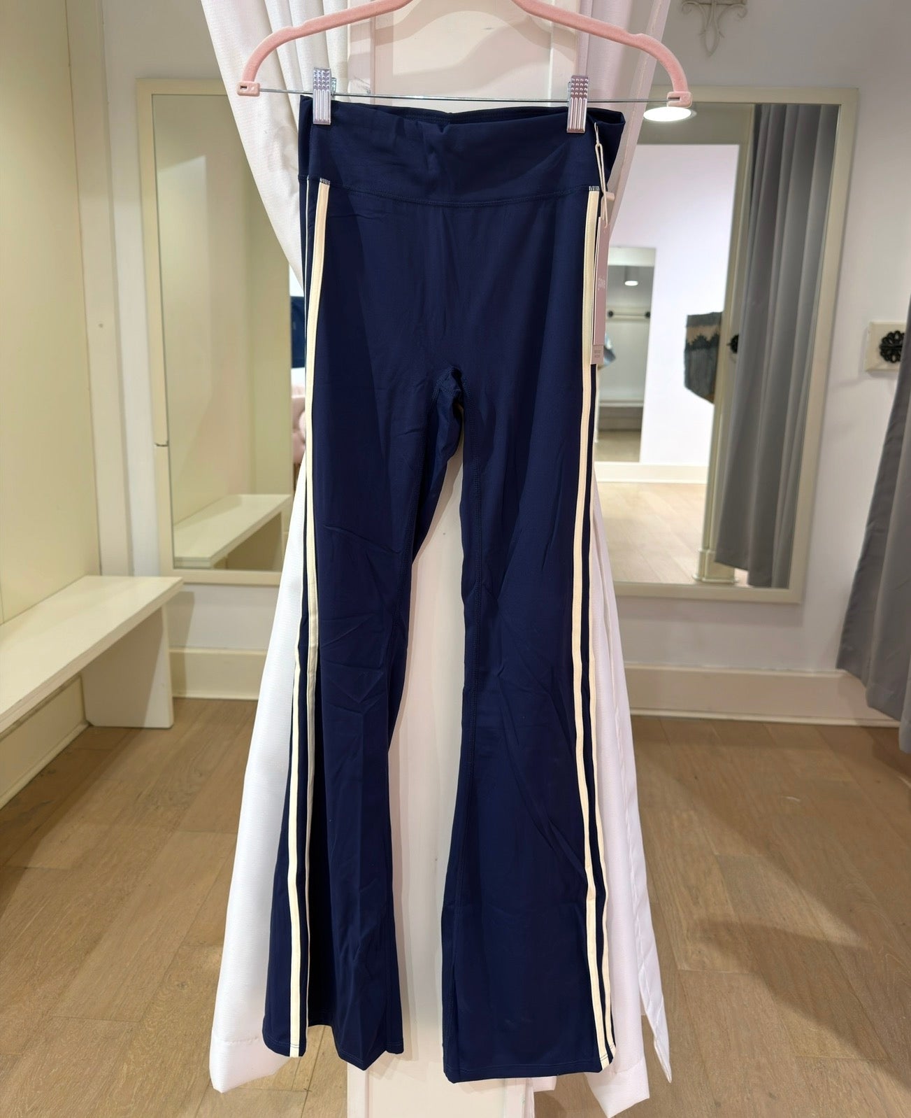 The Parker Athletic pants in dark navy with stripes