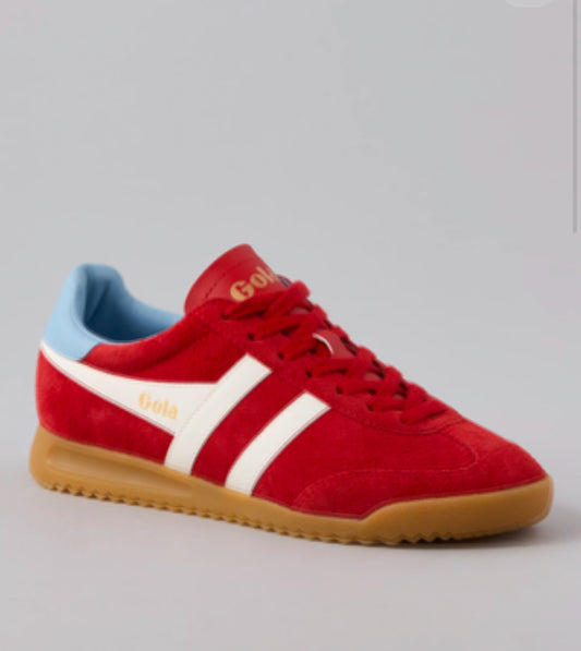 Gola Womens Torpedo Trainer Red/Off White/Air