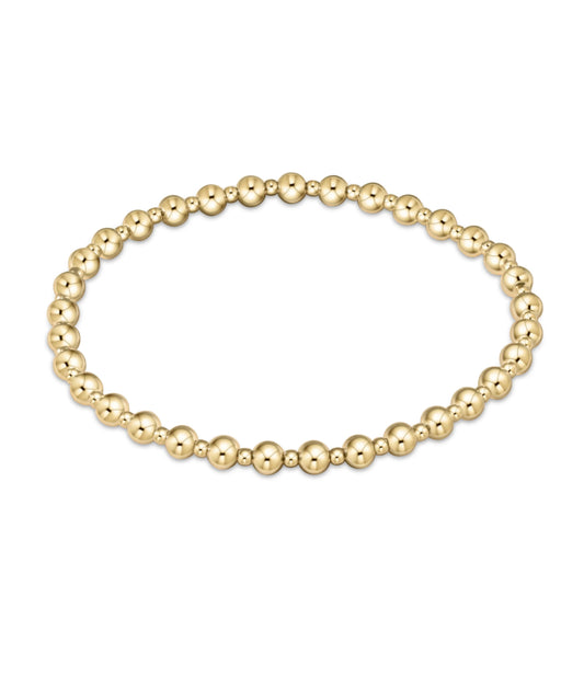 ENewton Classic gold 4mm Grateful Pattern Bracelet