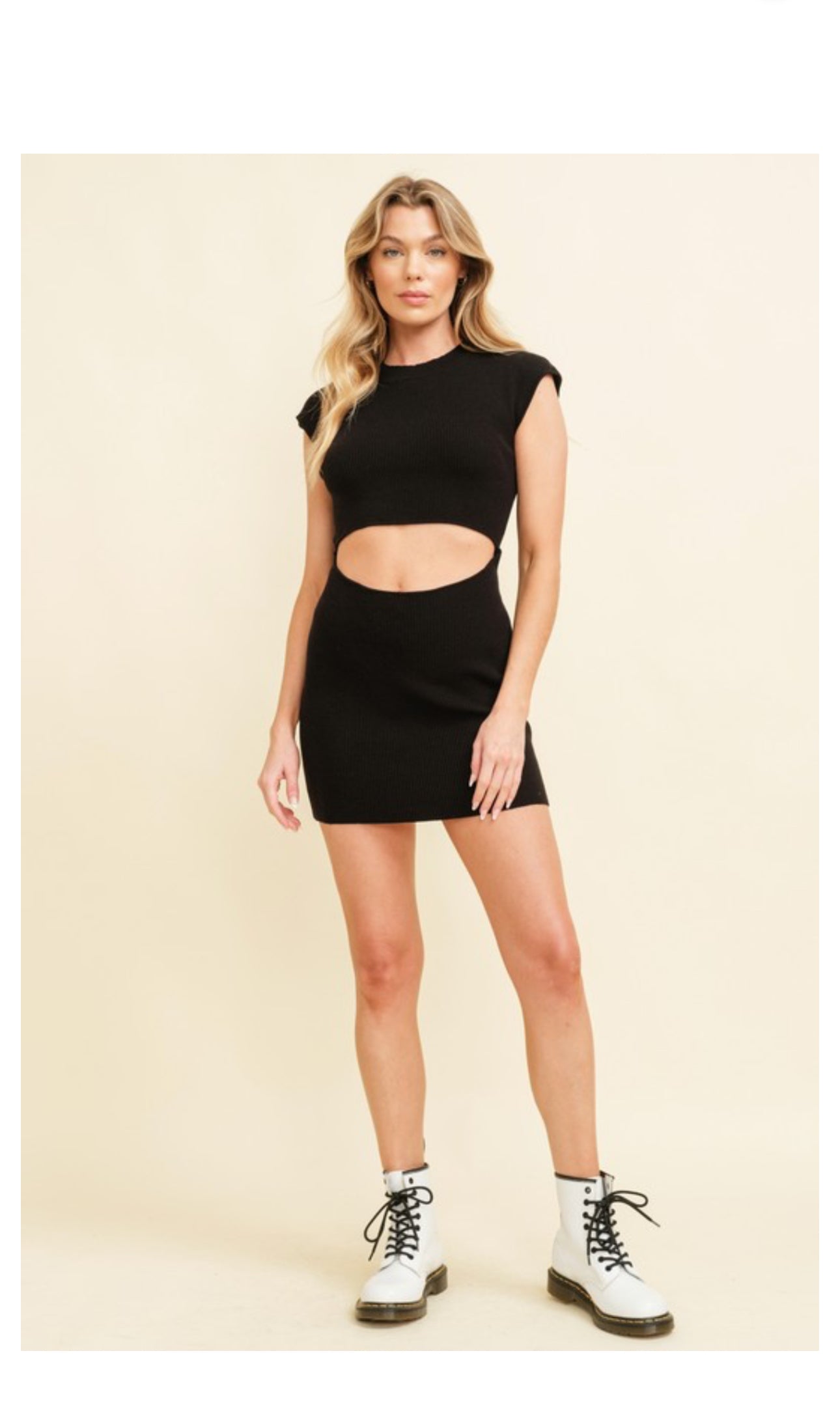 The Touchdown Dress in black