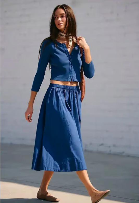 Free People Perfect Tones set in navy peony